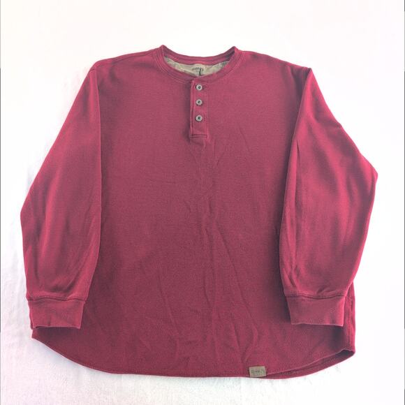 Gander Mountain Guide Series Henley Thermal Long Sleeve Men's XL Red - Picture 1 of 10